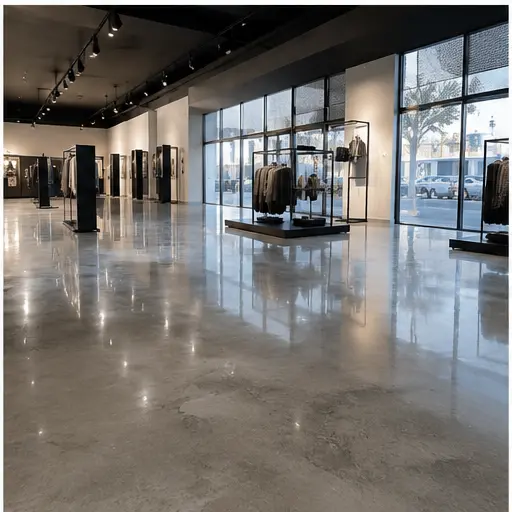 Commercial Showroom Floors finish example