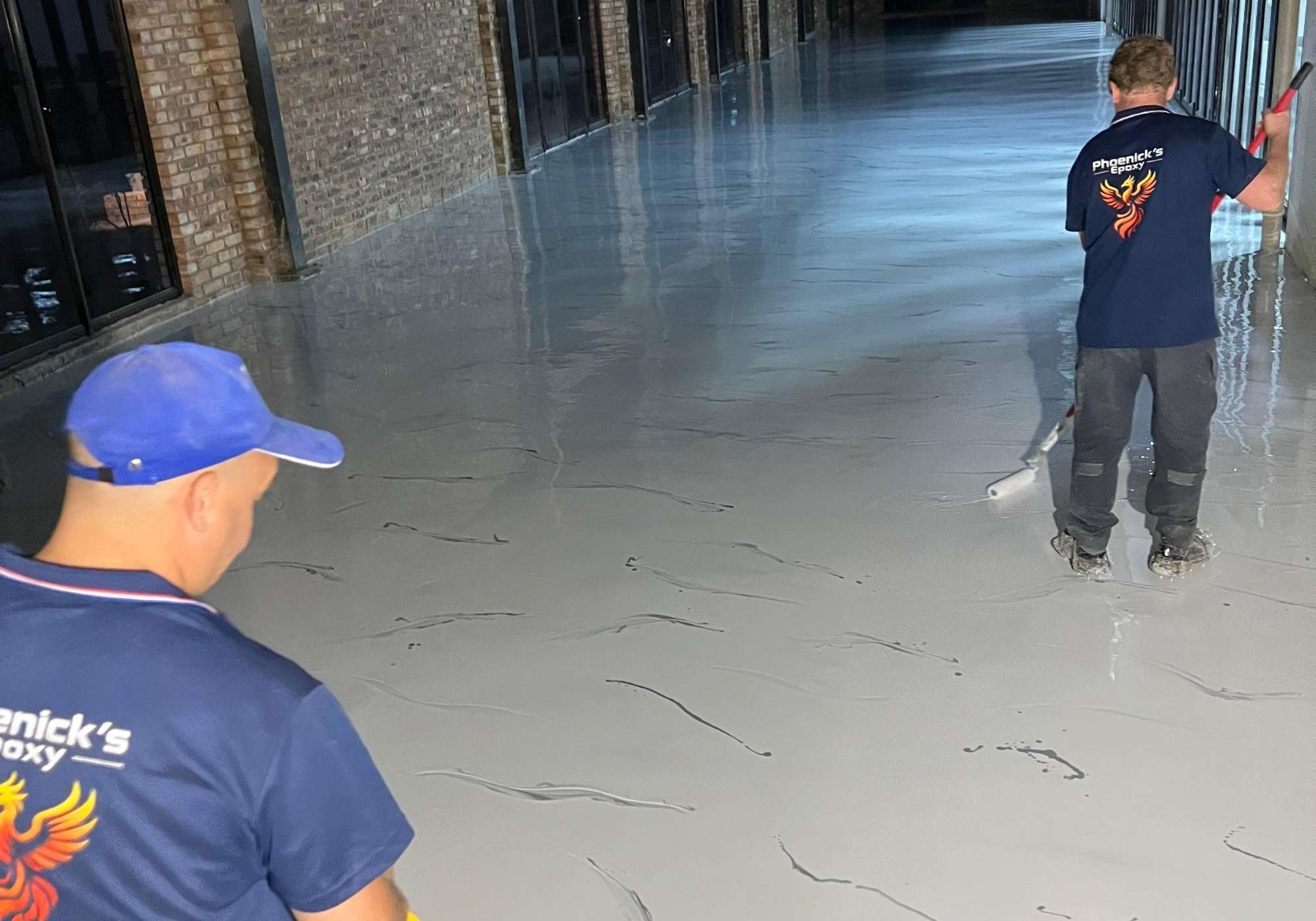 Contemporary Interior Floor project by Phoenick's Epoxy